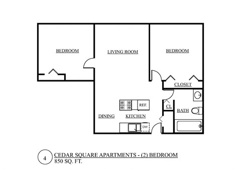 a floor plan of a studio apartment with roommates